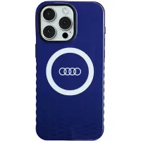 Etui Audi IML Big Logo MagSafe na iPhone 15 Pro Max - niebieskie