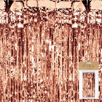 KURTYNA IMPREZOWA RÓŻOWO ZŁOTA NA PRZYJECIE URODZINOWE 100x200 cm