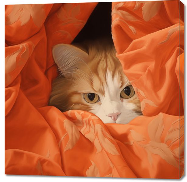 Obraz 100x100cm Ukryty Kot zdjęcie 1