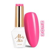 Lakier hybrydowy LED/UV Gel Polish MollyNails Neons Nr 75 Candy Pink 8g