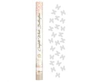 konfetti 60cm białe motylki kpbm060
