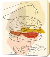 Obraz 50x60cm Cieniutki Burger