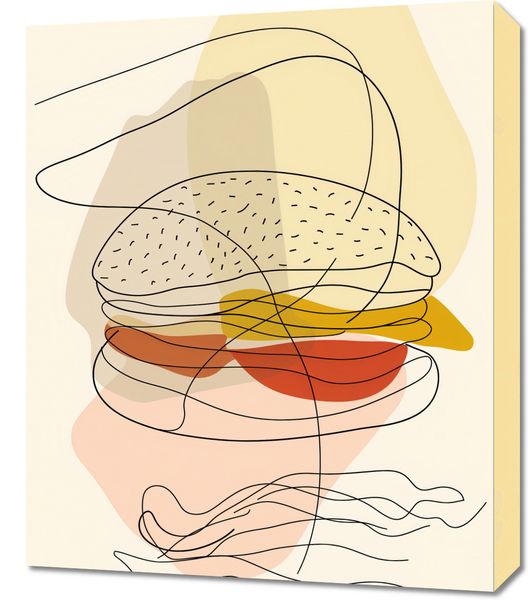 Obraz 50x60cm Cieniutki Burger zdjęcie 1