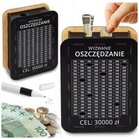 Duża Skarbonka Wykreślana Wykreślanka na Prezent Cel 30000 zł 30 tyś
