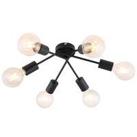 Industrialna LAMPA sufitowa LAMAR 3990 Rabalux metalowe pręty sticks czarne