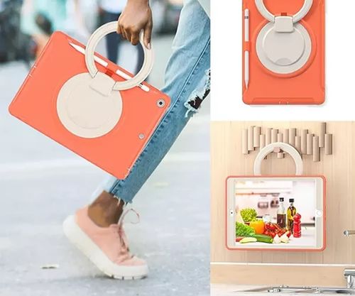 Etui do iPad 9/8/7 10.2 z Podstawką i Miejscem na Rysik Pomarańczowe na Arena.pl