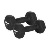 Hantelki żeliwne neoprenowe HEX 2x5kg do ćwiczeń treningu fitness Rebel