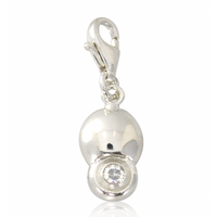 SREBRNY CHARMS Z CYRKONIĄ SREBRO PRÓBY 925
