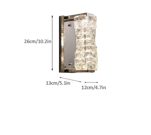 Lampa ścienna LED Sxtiger nowoczesna kryształowa regulowana srebrna na Arena.pl