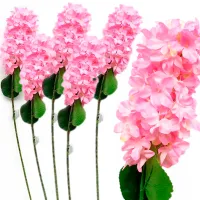 Hortensja sztuczna pojedyncza 90cm (kwiat 25cm) różowa 5szt