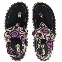Gumbies - damskie japonki Slingback - BLACK SWIRLS 37