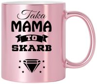KUBEK RÓŻOWY PREMIUM Z NADRUKIEM DLA MAMY TEŚCIOWEJ PREZENT DZIEŃ MATKI