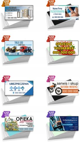 Wizytówki firmowe Foliowane 1000szt wiele wzorów usługi ogrodnicze na Arena.pl