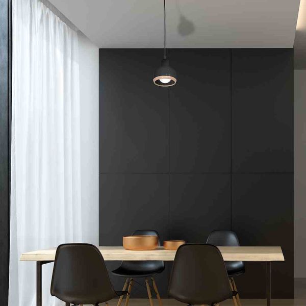 LAMPA WISZĄCA OVAL BLACK 1XE27 zdjęcie 4
