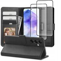 2 x SKŁADANE SKÓRZANE ETUI WALLET CASE DO GALAXY A55 5G LEATHER + 2-PAK SZK