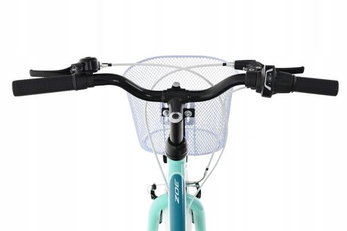 Rower Dziecięcy MTB 20'' LAZARO ZOE 6 BIEGÓW SHIMANO MIĘTA KOSZYK na Arena.pl