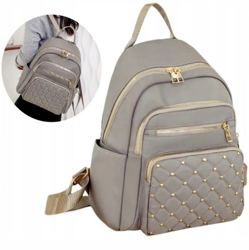 Szary Plecak Damski Elegancki | Pojemny 2w1 | Praca Szkoła na Arena.pl