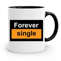 Kubek Czarny Śmieszny Zabawny Forever Single Z Nadrukiem Ze Zdjęciem
