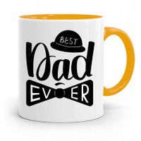 Kubek Żółty Dzień Ojca Dla Taty Best Dad Ever Z Nadrukiem Ze Zdjęciem