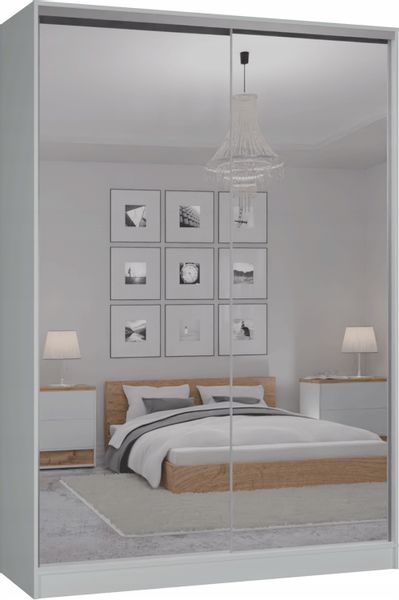 SZAFA PRZESUWNA STANDARD 120 x 250 BIAŁA LUSTRO P zdjęcie 1