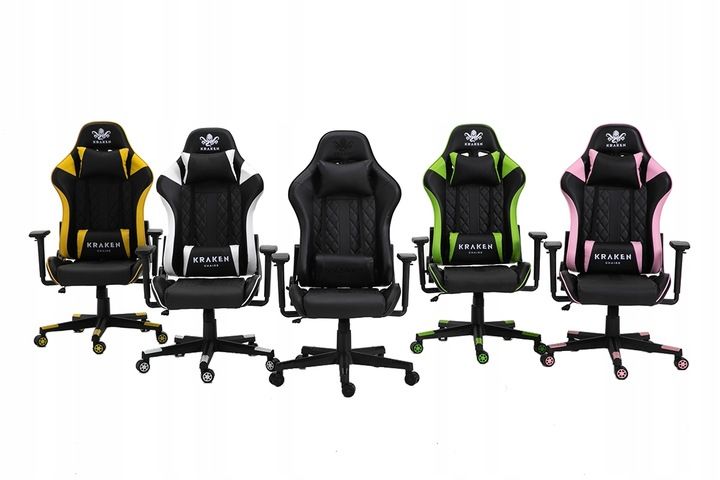 FOTEL GRACZA GAMINGOWY OBROTOWY KRZESŁO BIUROWE DO BIURKA ŻÓŁTY zdjęcie 9