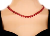 Czerwone Korale Naszyjnik z korali Srebro Symbol nowej partii Senyszyn 43cm