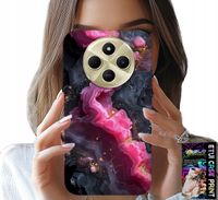 ETUI DO XIAOMI REDMI 14C 4G - RÓŻOWY MARMUREK PLECKI, MODNE WZORY