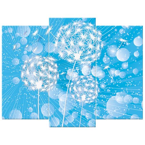 Obraz 90X70 Dmuchawce Abstrakcja Błękitne Tle na Arena.pl
