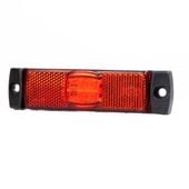 Lampa obrysowa LED 12V 24V 36V Czerwona z odblaskiem i wiązką elektryczną