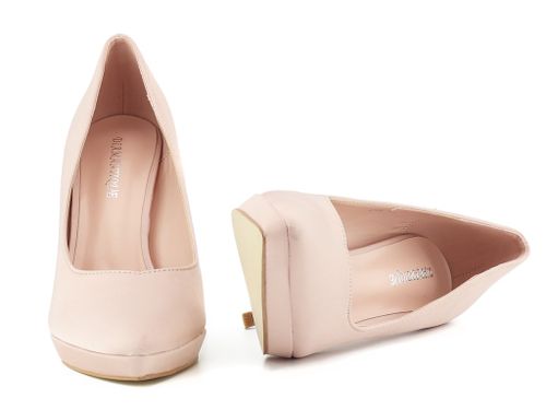 Beżowe szpiki na platformie nude 40 na Arena.pl