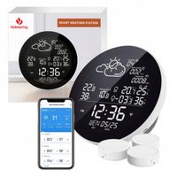 Stacja pogody WIFI Tuya 3 czujniki na akumulator mono barometr Termotiq