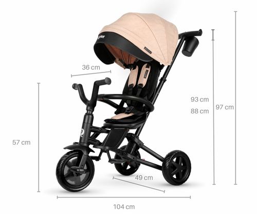 Qplay Rowerek Trójkołowy Nova Niello Khaki na Arena.pl