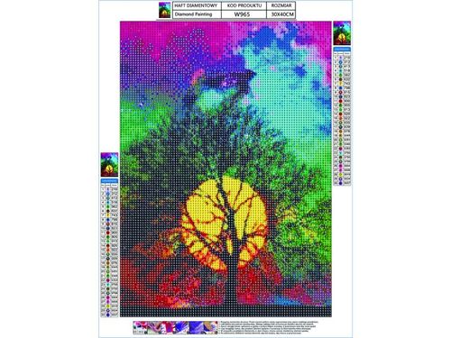 DRZEWO NOCY  DIAMENTOWA MOZAIKA na Arena.pl