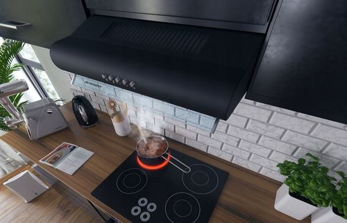 OKAP PODSZAFKOWY KUCHENNY WĘGLOWY 60cm BERDSEN CZARNY 10A na Arena.pl