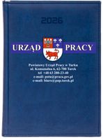KALENDARZ dla urzędu pracy A4 2026 książkowy tygodniowy z nadrukiem