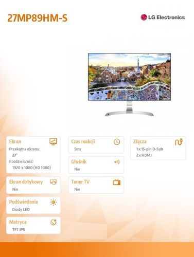 LG 27'' 27MP89HM-S IPS FullHD 5ms na Arena.pl