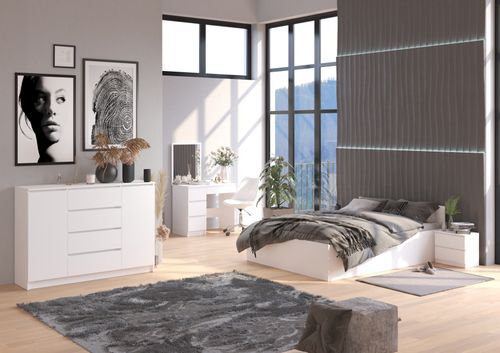 ŁÓŻKO PODNOSZONE CLP 160x200 OSKRZYNIA + STELAŻ BIAŁE na Arena.pl