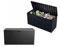 DUZA SKRZYNIA OGRODOWA SIEDZISKO 290L ROLKA KÓŁKA NA TARAS BALKON DO OGRODU