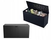 DUZA SKRZYNIA OGRODOWA SIEDZISKO 290L ROLKA KÓŁKA NA TARAS BALKON DO OGRODU