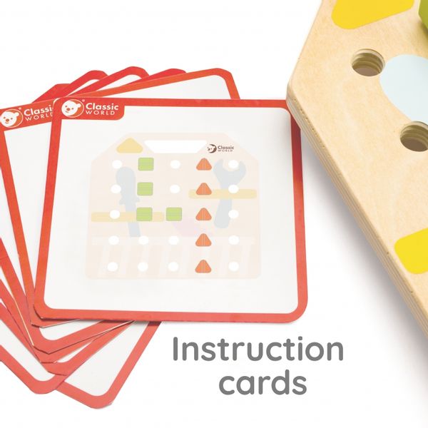 CLASSIC WORLD Wooden Manipulative Board Logic Puzzle zdjęcie 5