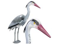 Figura figurka ogrodowa do ogrodu ptak czapla ozdobna stojąca