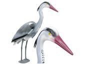 Figura figurka ogrodowa do ogrodu ptak czapla ozdobna stojąca