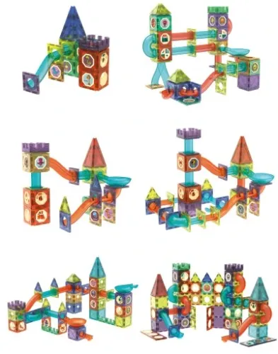 KLOCKI MAGNETYCZNE TOR KULKOWY 110 Elementów XXL na Arena.pl