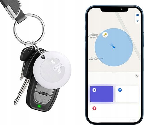Bateria + Lokalizator GPS MiLi MiTag Białe Etui Pasujące Również do AirTag na Arena.pl