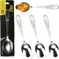 KPL. ŁYŻEK OBIADOWYCH LISA 3SZT - STYLOWY I WYTRZYMAŁY ZESTAW, DO ZUPY