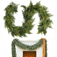 GIRLANDA CHOINKOWA 9FT 238GŁÓW SZTUCZNA ZIELONA NA KOMINEK DRZWI DOM