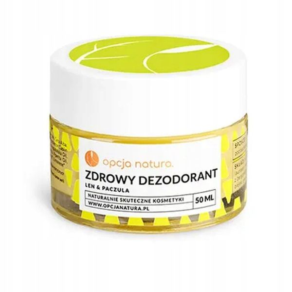 Opcja Natura Zdrowy dezodorant Len Paczula 50ml zdjęcie 1