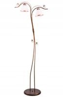LAMPA PODŁOGOWA STOJĄCA LAMKUR RETRO II 12759 BRĄZOWY / BIAŁY