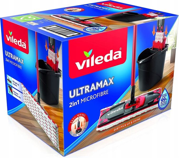 Vileda mop ULTRAMAX mop płaski wiadro ZESTAW BOX + GRATIS zdjęcie 8
