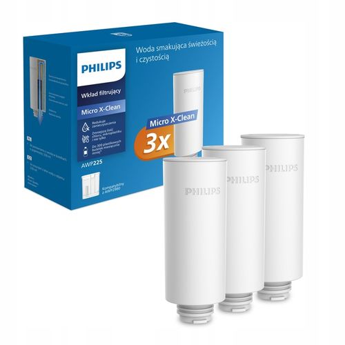 3 wkłady wymienne filtrujące PHILIPS AWP225 filtry do dzbanka PHILIPS na Arena.pl